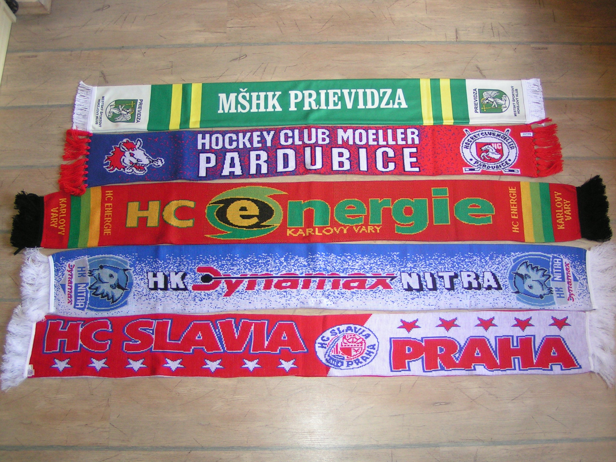 Prievidza, Pardubice, Karlovy Vary, HK Nitra, Slavia Praha